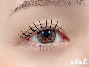 ミリミリ(milimili)の写真/【モチが良いと口コミ好評価多数の実力派サロン★】ダメージレスで気になる自まつ毛への負担を軽減！