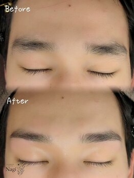 ナギ(Nagi)の写真/メンズも可◎今どきの「垢抜け眉」で朝のメイクを劇的時短に！プロのスタイリングで理想の毛流れをキープ◎