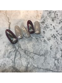 パープルニュアンスネイル