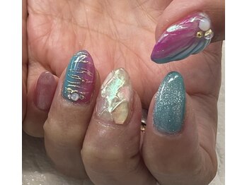 ネイルズフォーユー(Nails 4 U)/マーメイドネイル