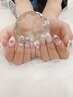 【ジェルスカルプ10本長さ出し】ロング爪♪アート・パーツ付け放題コース