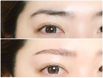 カルム(Calme)の写真/ホリデー前に“自分史上最高美眉”で垢抜け☆話題の眉パーマ×眉カラーで透明感&抜け感のある今っぽ眉に♪