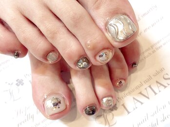 プロフェッショナル ネイルサロン ラヴィアス(LAVIAS)/【フット】10本アートし放題