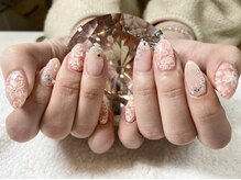 ダブルムーンビューティフル(DOUBLEmoonBeautiful)/春先どり人気の桜ネイルです♪