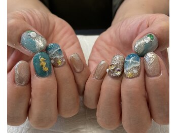 ネイルズフォーユー(Nails 4 U)/マグネットサマーネイル