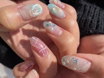 アース コアフュールボーテ 笛吹店(EARTH coiffure beaute)/うるうるネイル　9500円