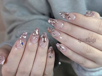 ダークハニー 原宿店(Dark Honey)/ピンクジュエリーネイル