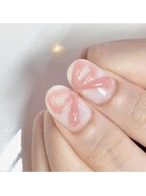 ネイルサロン アテナ(Athena)/持ち込みアート/リボン