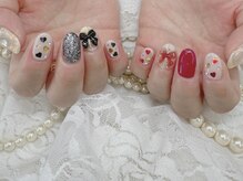 ハニービービー(Honey Bee Bee)/リボン＆ハートホロネイル