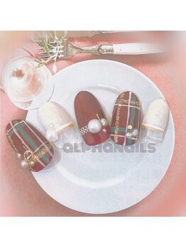 アルファ ネイルズ(ALPHA NAILS)/クリスマスネイル≫