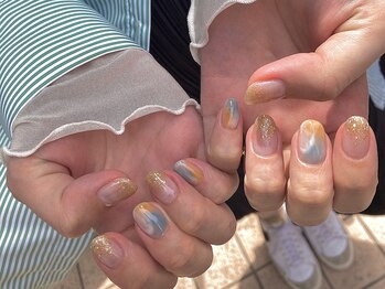 ネイルキュート アンド クールラッシュ 亀有店(nailcute & CoolLash)/初夏の定額カラーアレンジネイル