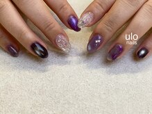 ウロネイルズ(ulo nails)/クリアフレンチキラキラネイル