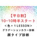 【平日10時～10時30分開始】パーソナルカラー＋顔タイプ診断　￥29400→