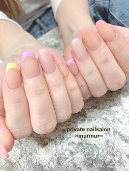 プライベート ネイルサロン マーマ(murmur)/カラフルフレンチ