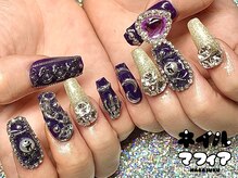ネイルマフィア 原宿(NAIL MAFIA)/シルバーパーツ盛りネイル
