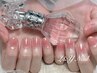【ワンホン風◎うるツヤチークネイル】透け感ベース×血色感ピンク ¥5300