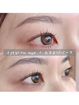 マナ(salon)の写真/【お顔の印象の8割を決めるお目元！】《まつげ&眉毛set/9,480円～》モチの良さと自然な仕上がりが大好評♪