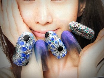 ビューティーサロン ハル(beauty salon haru)/【ネモフィラネイル】