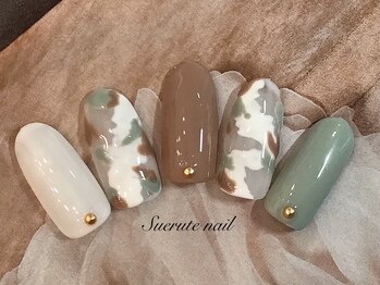 スエルテ ネイルサロン 北千住店/大人可愛い迷彩柄ネイル ¥7000