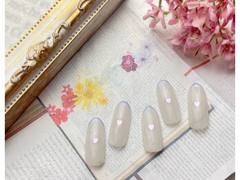 ネイルサロン&スクール ジーナ(GINA)/フレンチライン×ハートホロ