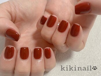 キキネイル 溝の口(kikinail)/ワンカラー/ボルドーネイル