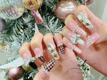 イル 神戸店/埋め尽くしネイル×千鳥柄