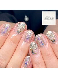 キラキラ夏ネイル