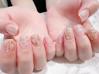 ラルネイル 大宮(Lull. nail)/#クリアベース#ゴールド