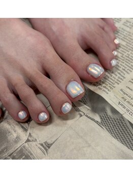 フットネイルミラーワンカラー