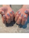 カラフルストーンネイル