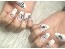 ジェムネイル(gem nail)/ブルーチークネイル