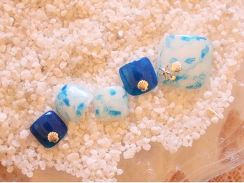 ネイルサロン あかねいろ/夏色 フット マリン 