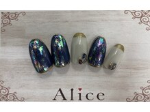 ネイルアンドアイラッシュ アリス(Alice)/デザインネイル￥7500（税込）