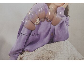 ネイルサロン アミティエ(Nail Salon Amitie)/グラデーション×手書きflower