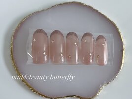 定額デザイン/ラメフレンチ