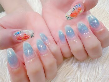 ラルネイル 大宮(Lull. nail)/＃金魚＃塗りかけ