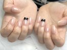 ナチュラルリボンネイル♪