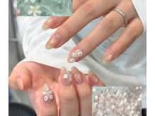 アインネイル(Aing nail)/AOI施術　お花ネイル