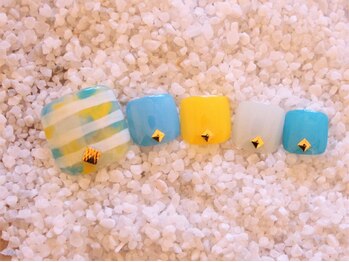 ネイルサロン あかねいろ/夏色 ボーダー 