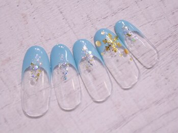 ラルネイル 大宮(Lull. nail)/*GOLD粉雪*フレンチ*