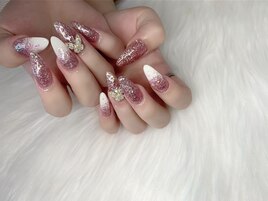 ラメロングネイル