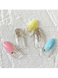 カラフルパステルネイル