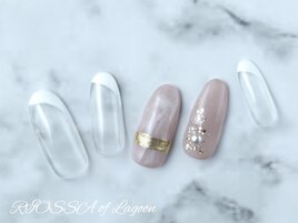 クリアベースｘ王道ネイル