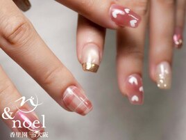 ハート＆チェックネイル