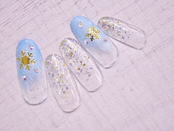 ラルネイル 大宮(Lull. nail)/*キラキラ*SNOWニュアンス*