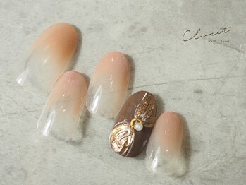ネイルクローゼット(Nail Closet)/２月 Design 　リボンネイル