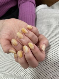 はちみつマーブルネイル