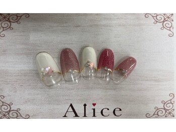 ネイルアンドアイラッシュ アリス(Alice)/デザインネイル￥7500（税込）