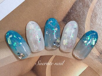 スエルテ ネイルサロン 北千住店/クリアグラデーション ¥8000