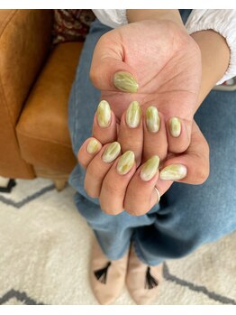 ユージューネイルルーム(UJU nail room)/メロンマーブル